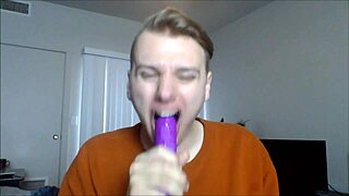 Pov twink sucks cock with deepthroat and toys.