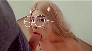 young latina teen sucking giant dick suggestively in homemade scene