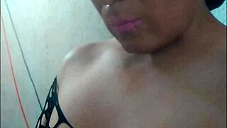 Super sexy Latina shemale shows off her hot body