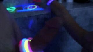 inked teen 18+ tugging cock in pov outdoors