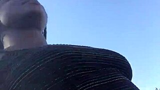 Crazy Bitch Twerks Big Ass Outdoor Intensely