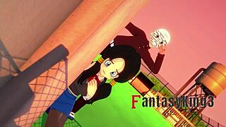 Videl Watches Gohan And Android 18 Fucking Hard