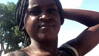 Crazy Bitch Twerks Big Ass Outdoor Intensely