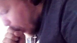 I gave a blowjob to that big black cock