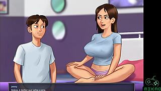 Jenny uses giant dildo in summertime saga episode 19 cam show.