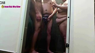 Bisexual Trio in Shower with Husband and Compadre!