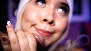 Blonde BBW Latina Deepthroats Cock with Intense Professional Skill on Webcam