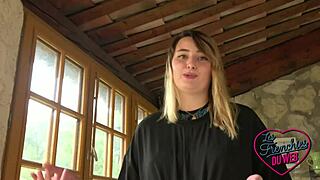 French Student Davina Shows Off Big Tits in Lingerie