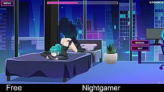 nightgamer's cute girlfriend in erotic anime adventure