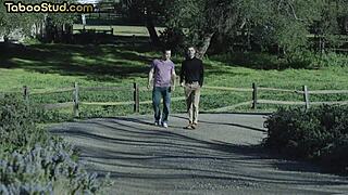 I, hairy stud, get barebacked in foot fetish threesome with twinks.