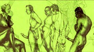 Vintage Erotic Cartoon Illustration From Anime Hentai