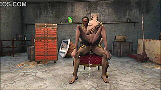 brunette in fallout 4 gets fucked hard