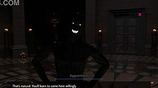 A 3D animated video of a landlady pleasuring herself with her new toy