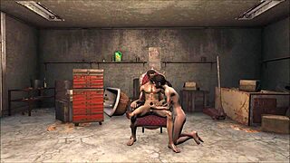 brunette in fallout 4 gets fucked hard