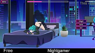 nightgamer's cute girlfriend in erotic anime adventure