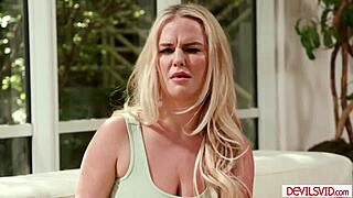 Guy Fucks Wife And Big Tits Blonde Neighbor In Threesome