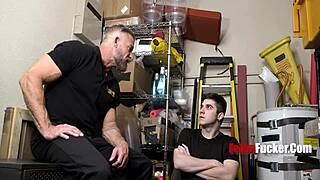 Handsome 40yo hunk security man, do you punish the twink suspect with rough bareback fuck in lockup?