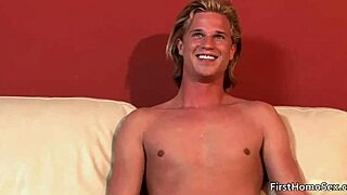 Cute Blonde Gay Dude Strips Naked