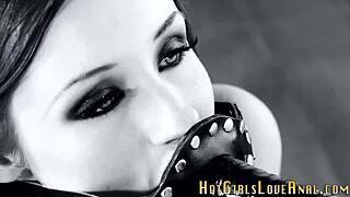 Redhead toys lesbian ass