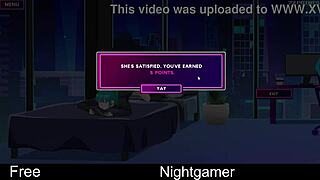 nightgamer's cute girlfriend in erotic anime adventure