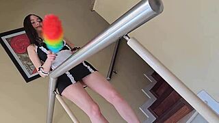 My house cleaning girl gives me a blowjob and wants to have sex with me