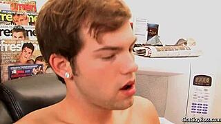 kelan carr and preston get wild with sucking, anal fucking, and blowjobs in the office