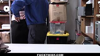 Caught shoplifting teen gets punished by police and fucked hard