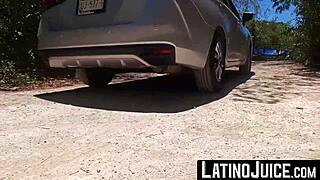 Tattooed Latino Cain Gomez Gets Bred Outdoors by Robert