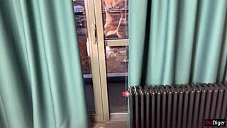 Massaged skinny 18-year-old girl gets a finish on her backside