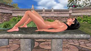 cute indian girl masturbates with carrot in 3d cartoon