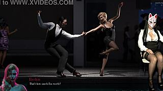 anime girl in sin heels teasing with upskirt views