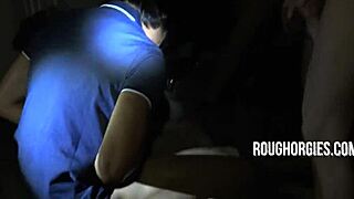 Horny Hunks Seek Hungry Twink Bottom For Rough Group Orgy