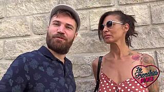 Barmaid Charlotte's wild anal scene with a 40-year-old man