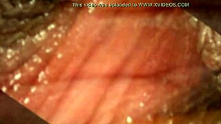 Black Ebonny's Hairy Pussy Close Up.