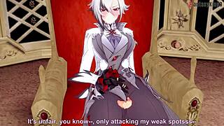 i enjoy this genshin impact arlecchino footwork and blowjob scene in pov version