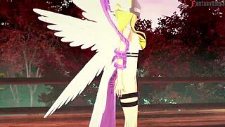 Angelwomon Evolves And Gets Fucked In Pov! 3D Cartoon Anime Hentai Fantasy Action!