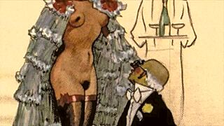 Vintage Art With Erotic Cartoon Elements