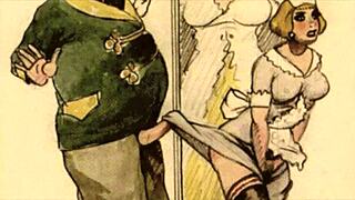 Vintage Art With Erotic Cartoon Elements