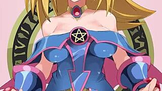 a yugi hentai adventure begins with epic battles and magical duels in a fantasy world.