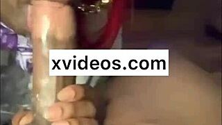 Ebony Tranny Gives Sloppy Deepthroat to BBC.