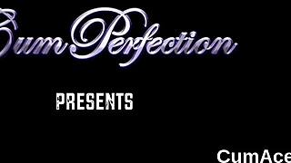 Foxy Stunner Takes Huge Cum Load On Her Face Sucking Every Drop