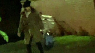 Cracky shows her natural tits in public, what a horny babe!