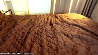 Petite Latina teen screams in anal pain behind scenes.