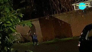 Cracky shows her natural tits in public, what a horny babe!