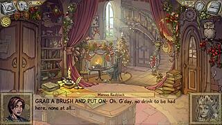 A girl gives a blowjob and a handjob in this video which is part of the Innocent Witches gameplay