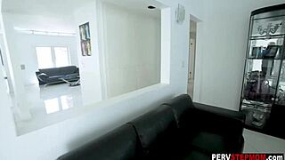 the horny milf stepmom enjoys a pov titty fuck with her stepson