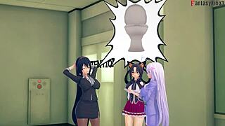 Akeno And Rias Gremory 3some Gift?