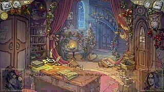 A girl gives a blowjob and a handjob in this video which is part of the Innocent Witches gameplay