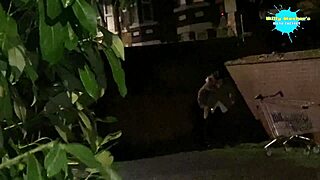 Cracky shows her natural tits in public, what a horny babe!