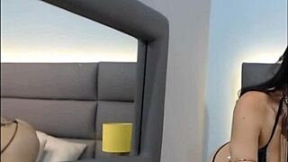 Latina Kendra Parker flaunts big tits and sexy ass on webcam.